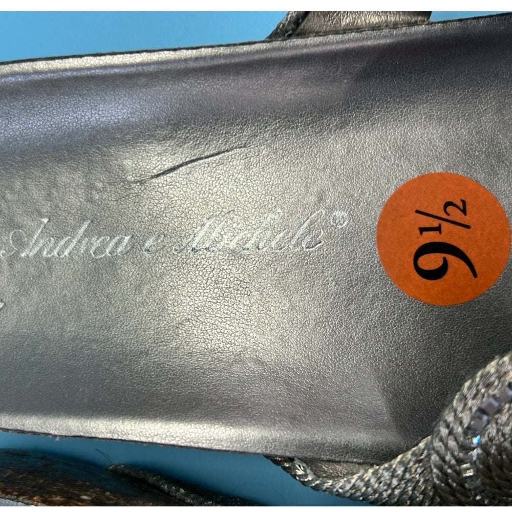 Andrea E Michele Cork Wedge Thong Sandals Made in Italy SIZE 9.5