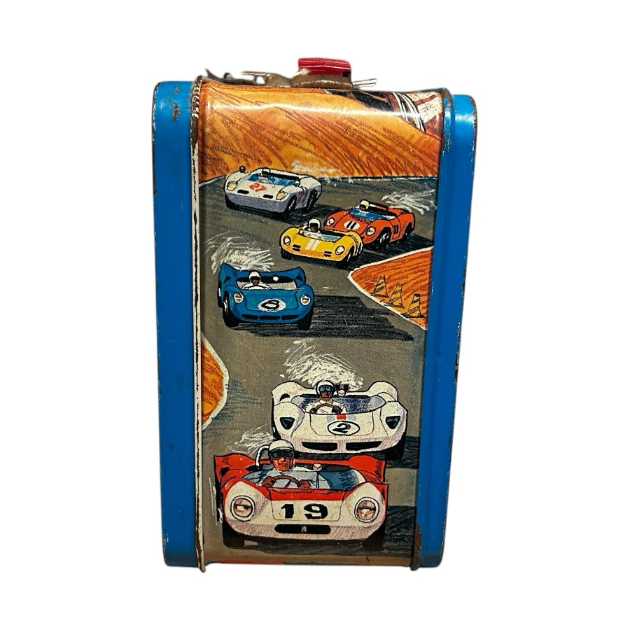 Auto-Race Magnetic Game Kit Case Metal Lunch Box King-Seely Thermos VINTAGE 1967 | Finer Things Resale