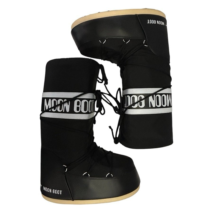 Moon Boot Icon Classic Black Winter Snow Boots W SIZE 10-11.5 | Finer Things Resale