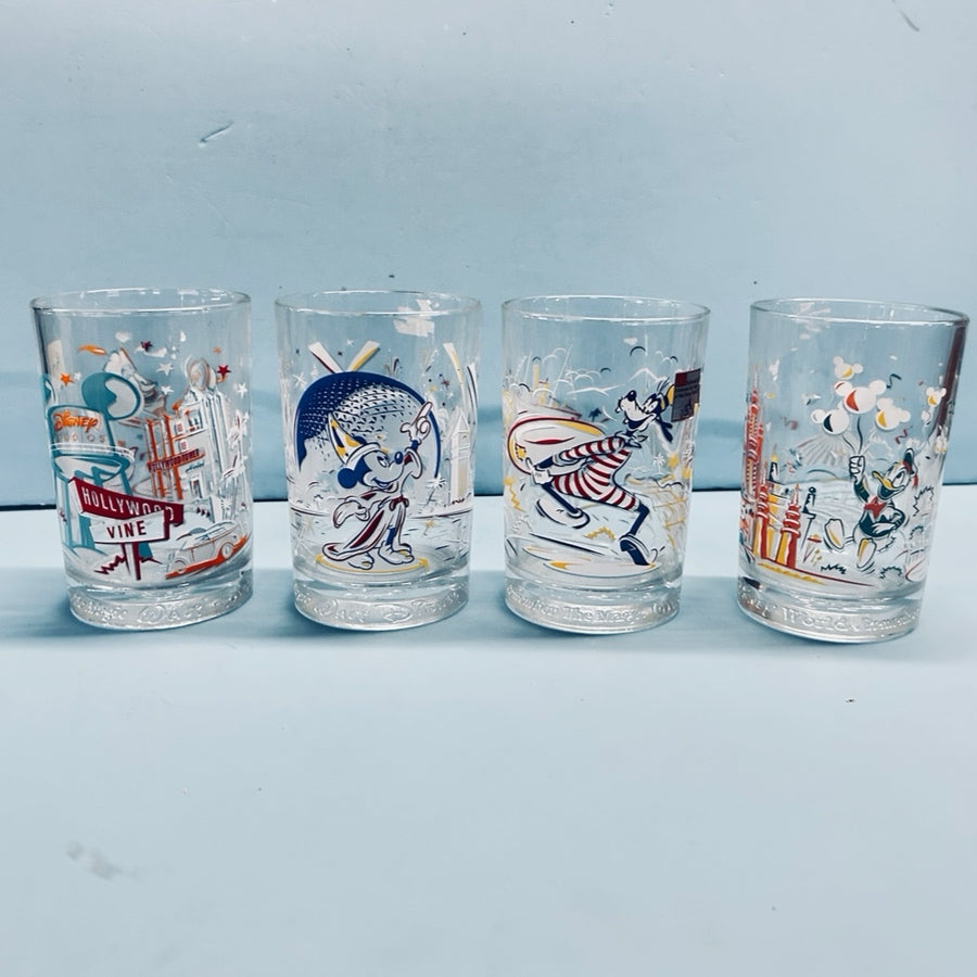 McDonalds Walt Disney Remember the Magic 25th Anniversary 4pc glass set 1996 | Finer Things Resale