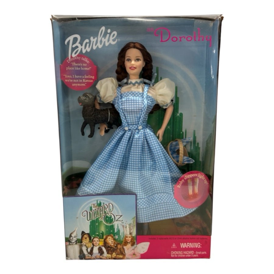 Barbie as Dorothy Wizard of Oz 1999 Doll Talking Lights Up 25812 Mattel 1999 NEW | Finer Things Resale