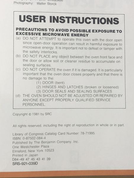 Vintage 1981 Kenmore Microwave Cooking cookbook ring binding | Finer Things Resale