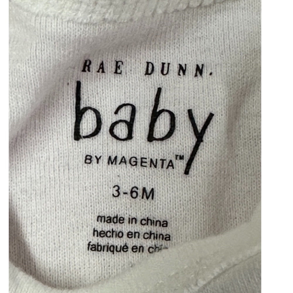 Rae Dunn "Milk Belly" short sleeve romper one piece outfit SIZE 3-6 MONTHS | Finer Things Resale