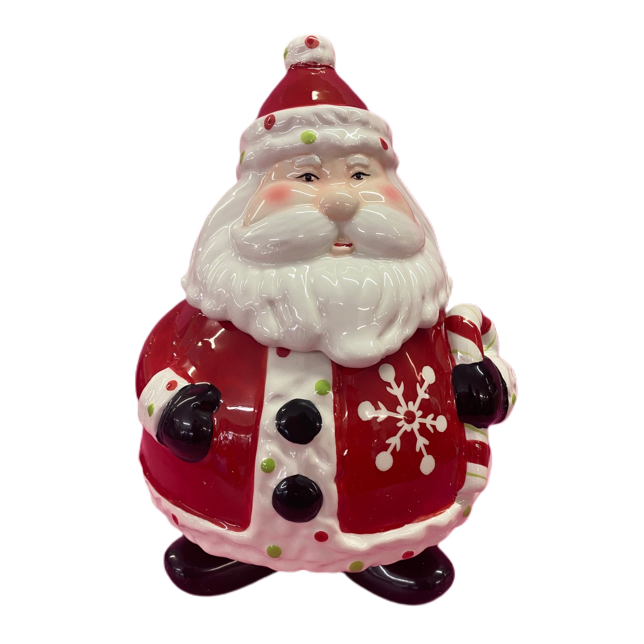 Ganz Santa Claus St Nick Christmas holiday ceramic cookie candy jar BRAND NEW! | Finer Things Resale