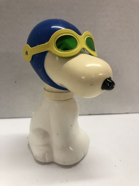 Vintage 1969 Avon Snoopy Flying Ace 4oz Bubble Bath Bottle