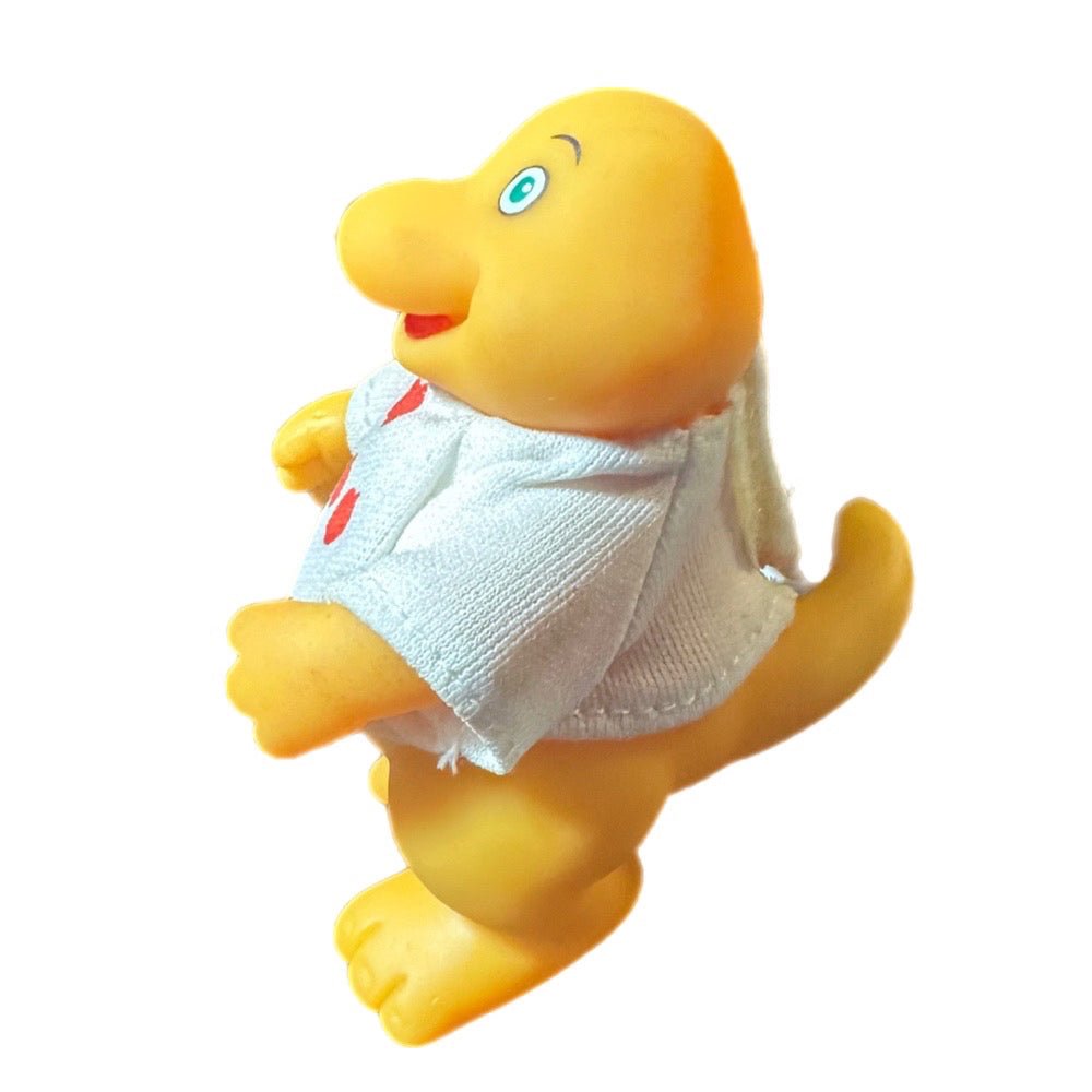 Kid Kore DinoPals Yellow Dinosaur with T-shirt action figure 3.5" VINTAGE 1992 | Finer Things Resale