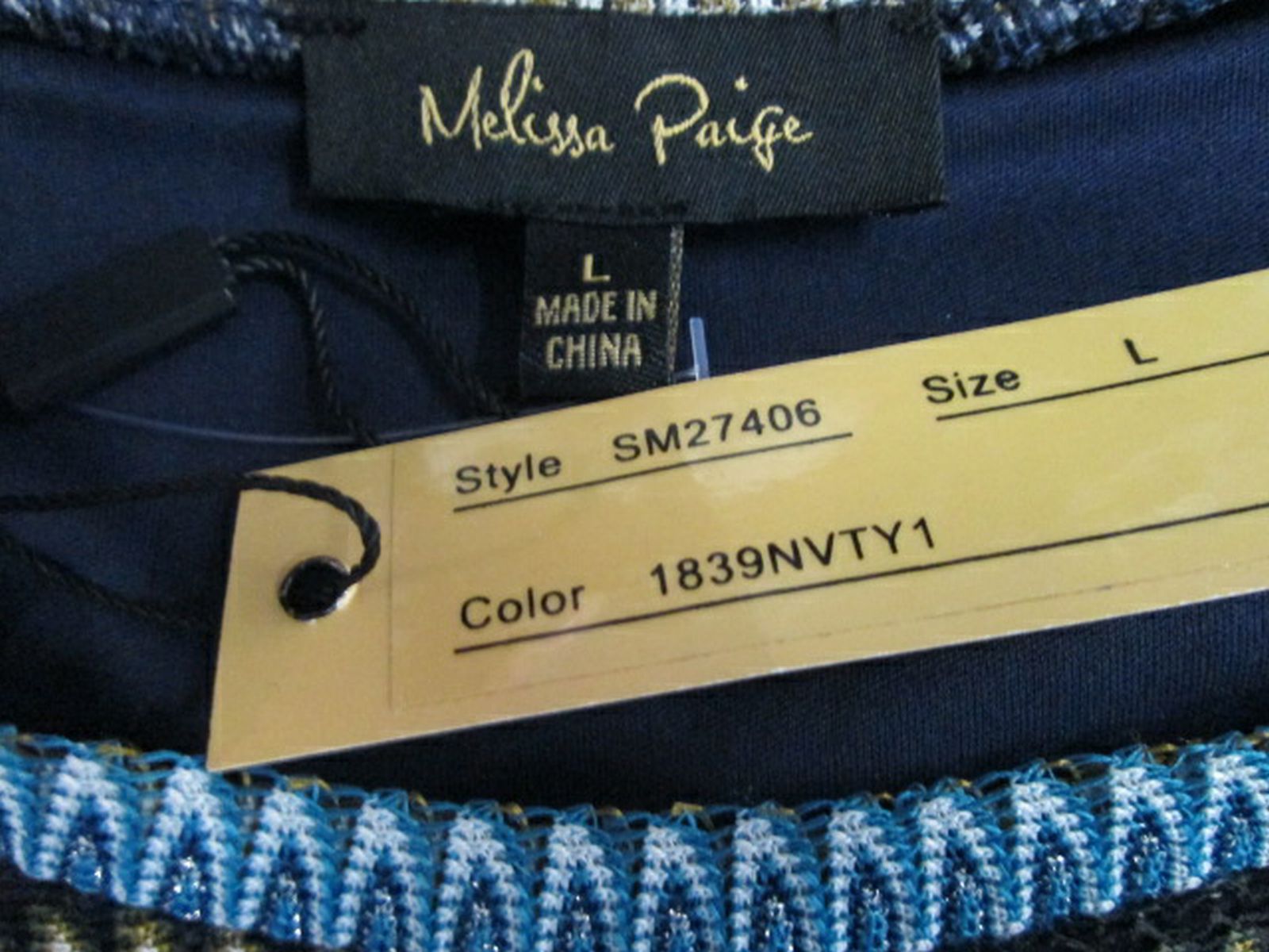 Melissa Paige short sleeve stripe sheath dress SIZE LARGE BRAND NEW WITH TAGS! | Finer Things Resale
