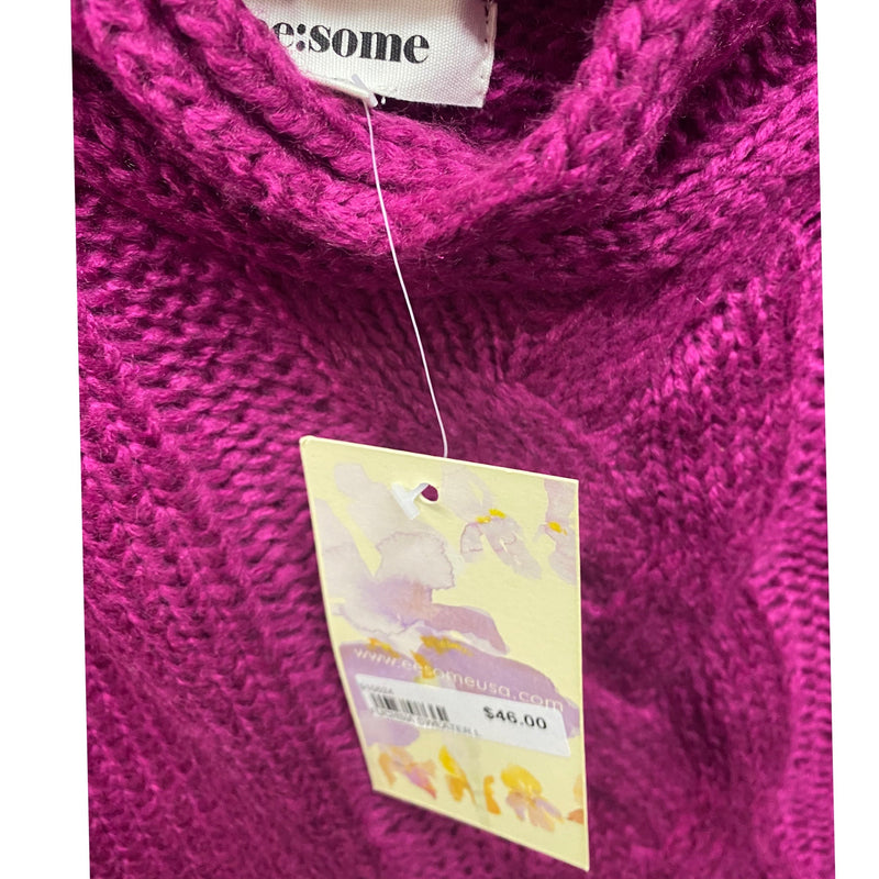 ee:some long sleeve pullover fuchsia sweater SIZE M/L BRAND NEW! | Finer Things Resale