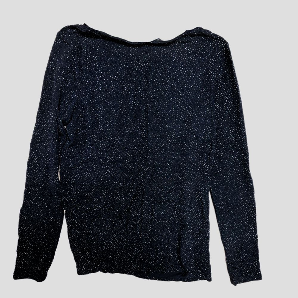 Karen Kane long sleeve sparkle blouse shirt SIZE LARGE | Finer Things Resale