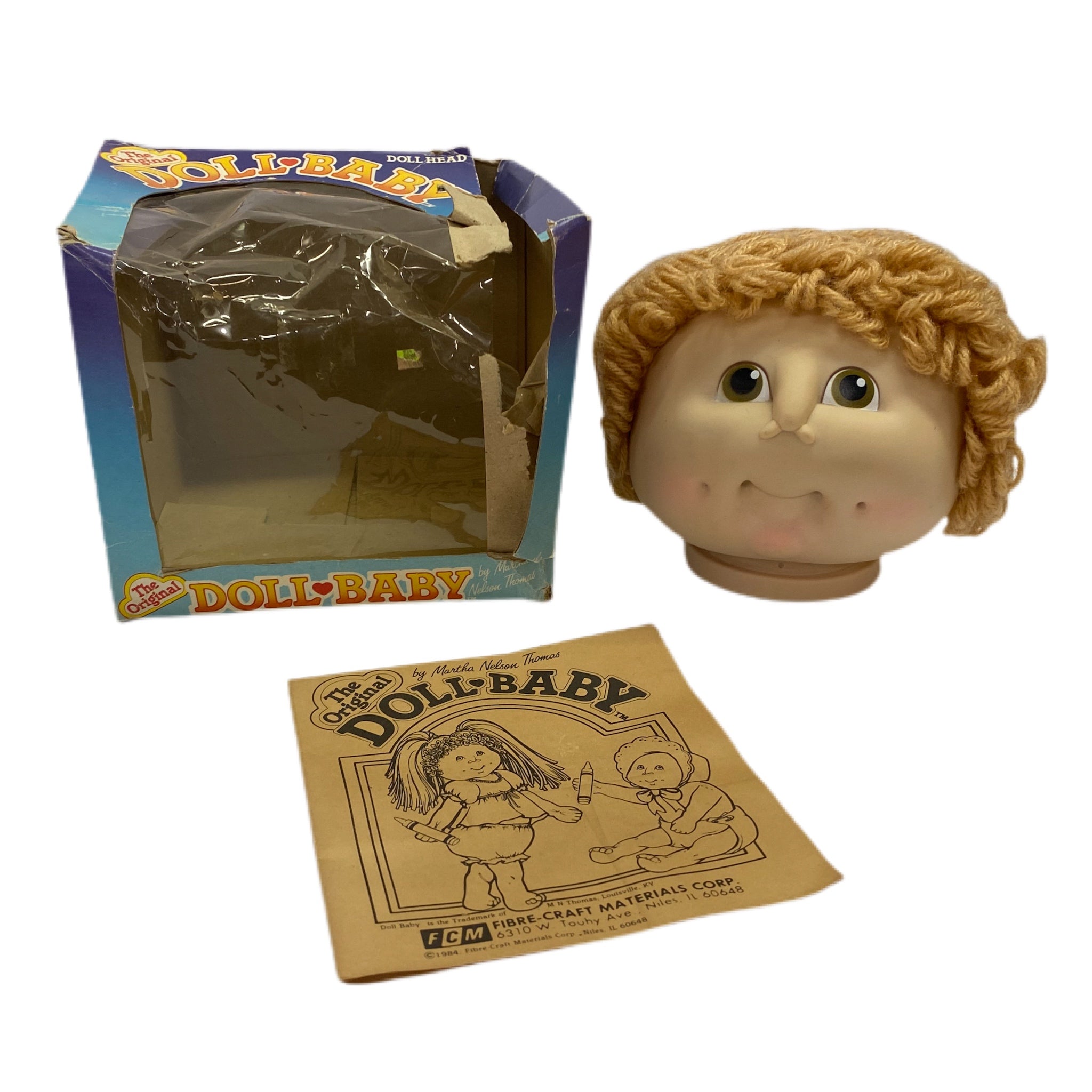 The Original Doll Baby Doll Head by Martha Nelson Thomas VINTAGE 1984 NEW Boy | Finer Things Resale