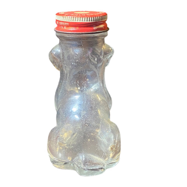 Vintage Glycerine & Rosewater Bath Bubbles glass dog bottle | Finer Things Resale