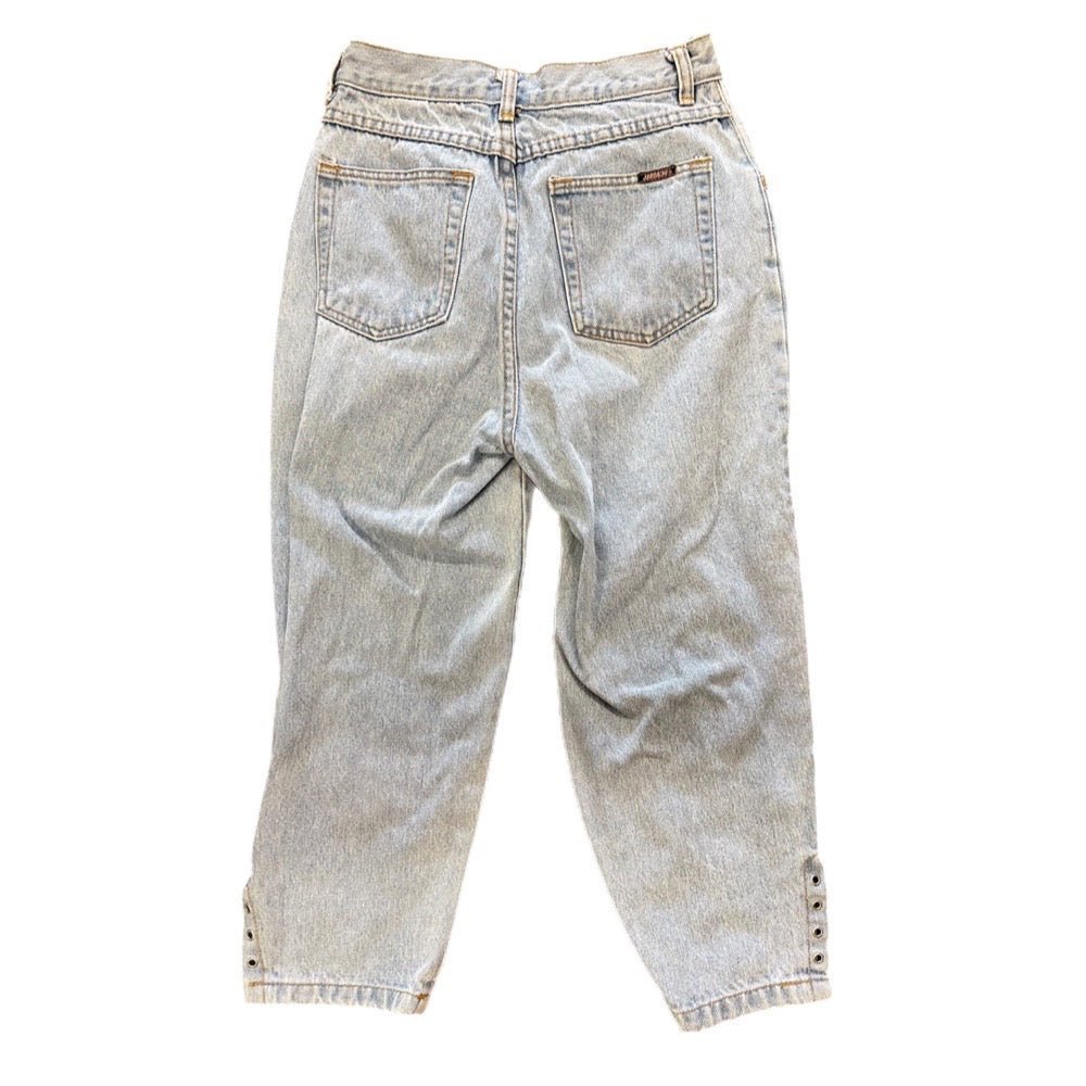 Jordache No Exit Painted Graffiti High Waist Denim Capri Pants SIZE 9/10 VINTAGE | Finer Things Resale