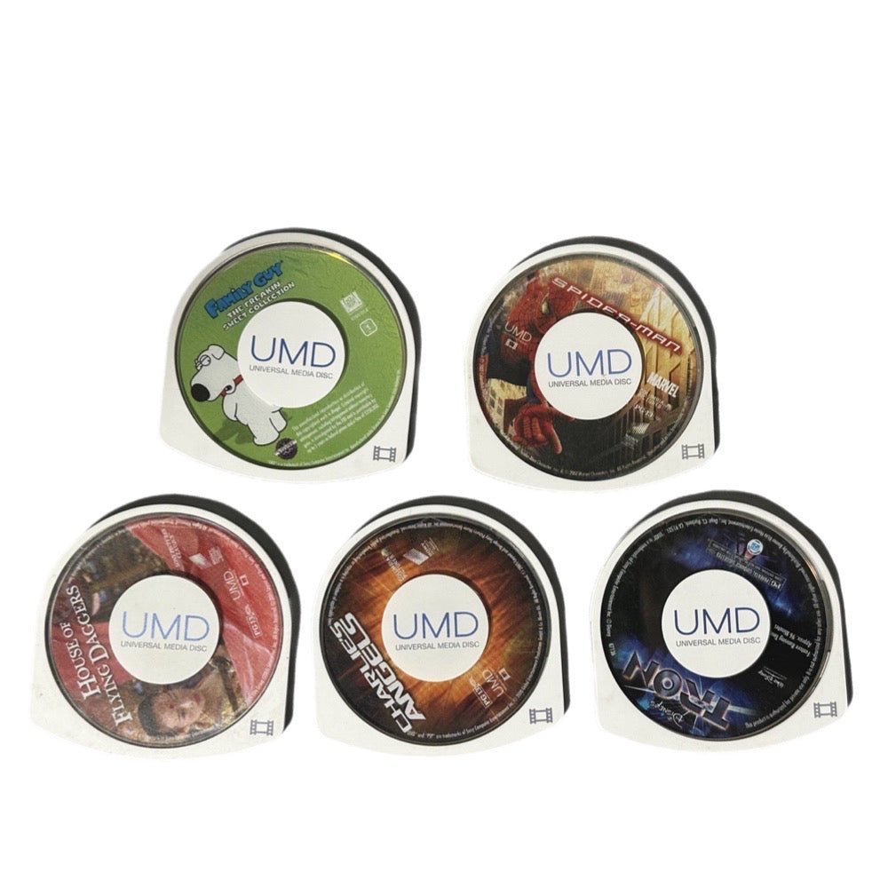 Sony PSP UMD Movie Lot Charlies Angels Tron Family Guy Spiderman House of Flying | Finer Things Resale