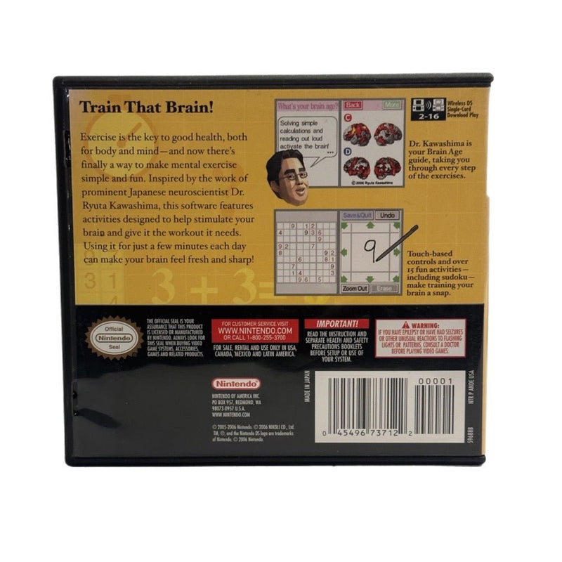 Brain Age Train Your Brain in Minutes a Day Nintendo DS game 2006 | Finer Things Resale
