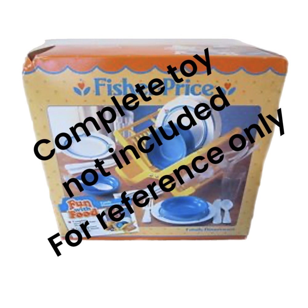 Fisher Price Fun With Food Family Dinnerware REPLACEMENT 3pc plate VINTAGE 1987 | Finer Things Resale