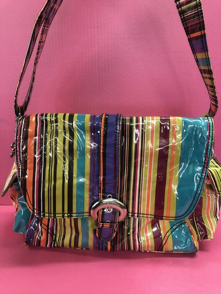 Kalencom laminated messenger diaper bag | Finer Things Resale