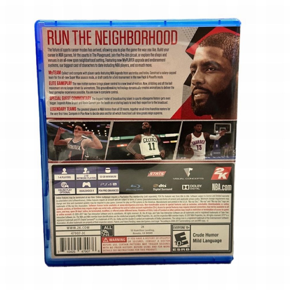 Sony PS4 Playstation 4 NBA2K18 NBA Basketball video game Kyrie Irving Celtics | Finer Things Resale