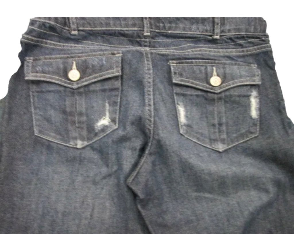 Liz Lange Maternity distressed denim jeans SIZE 2 | Finer Things Resale