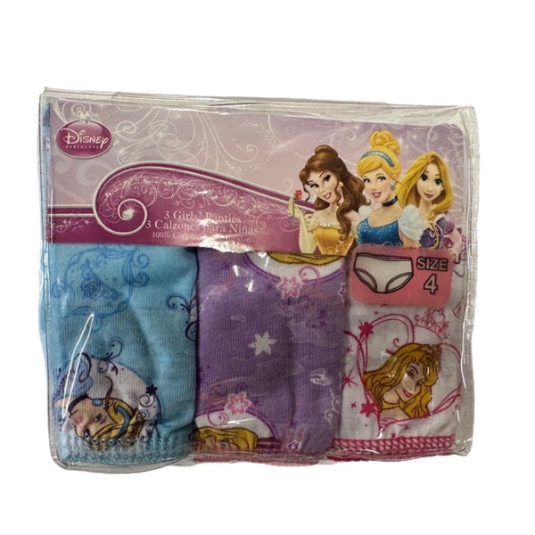 Handcraft Disney Princess 3 pack girls panties SIZE 4 BRAND NEW! | Finer Things Resale