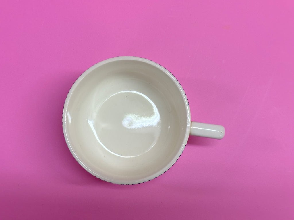 Royal China Company Currier & Ives Blue Horse & Buggy flat cup VINTAGE! | Finer Things Resale