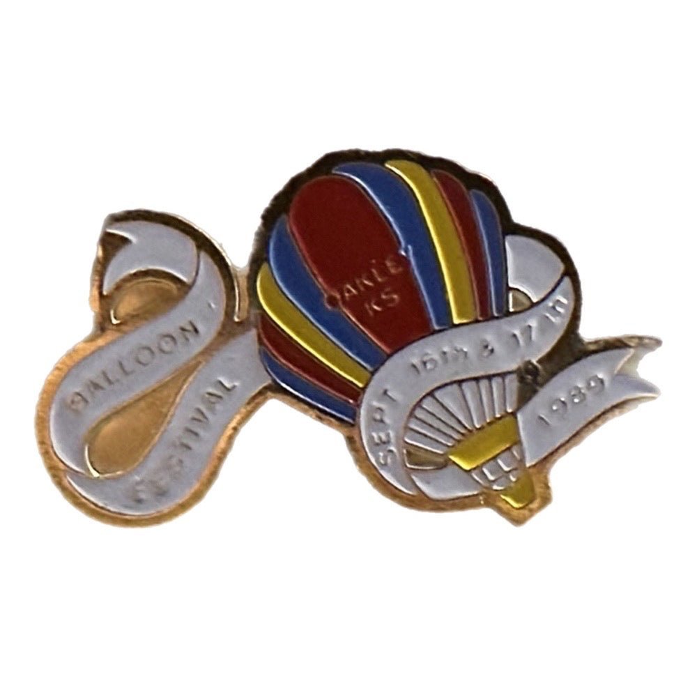 Balloon Festival 1989 Oakley KS Pin Pinback Souvenir VINTAGE | Finer Things Resale