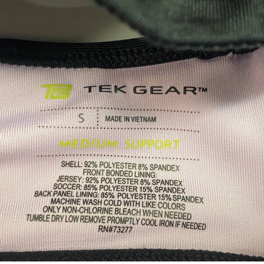Tek Gear Medium Support Sports  Bra SIZE SMALL | Finer Things Resale