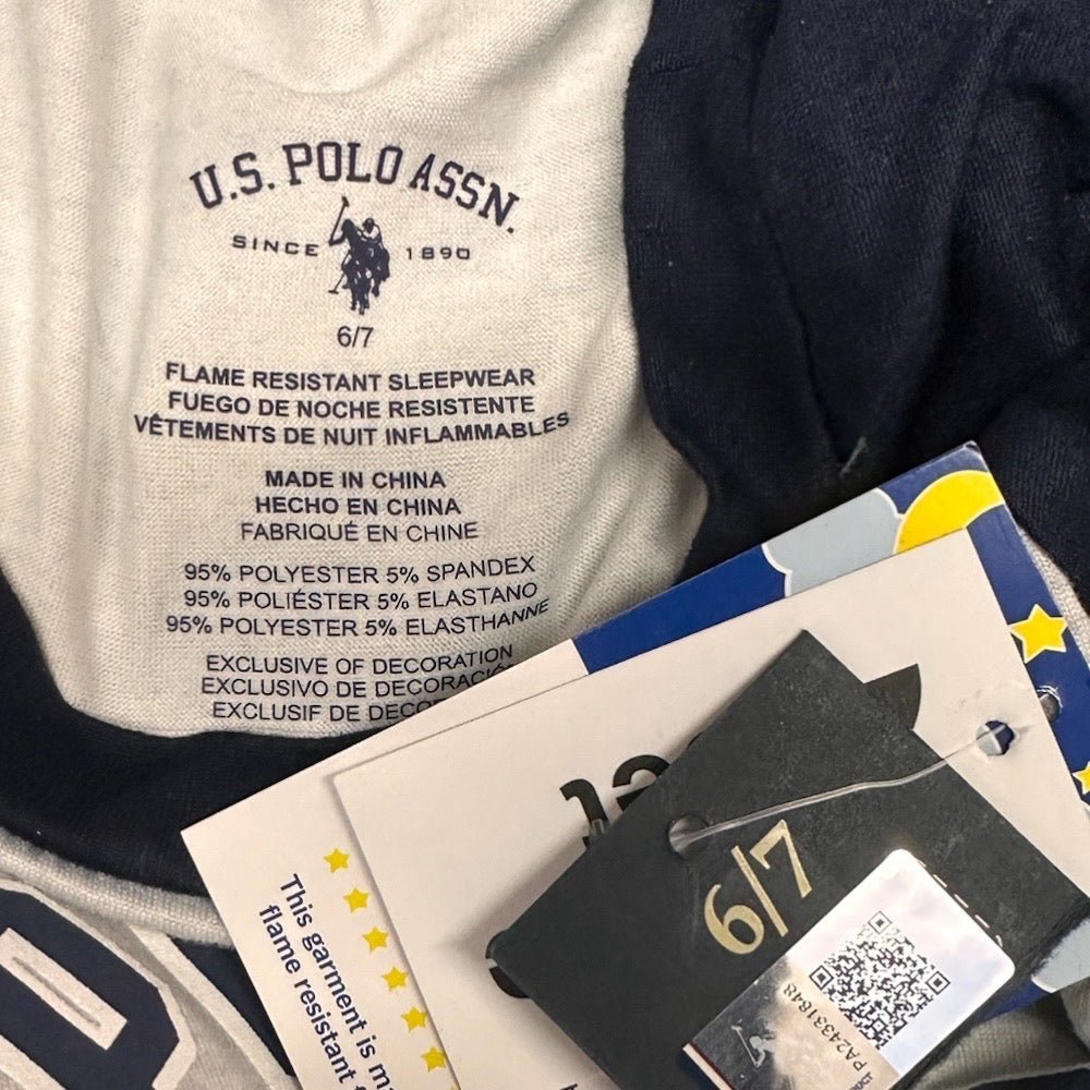 US Polo Association 2pc short sleeve pajamas SIZE 6/7 NWT! | Finer Things Resale