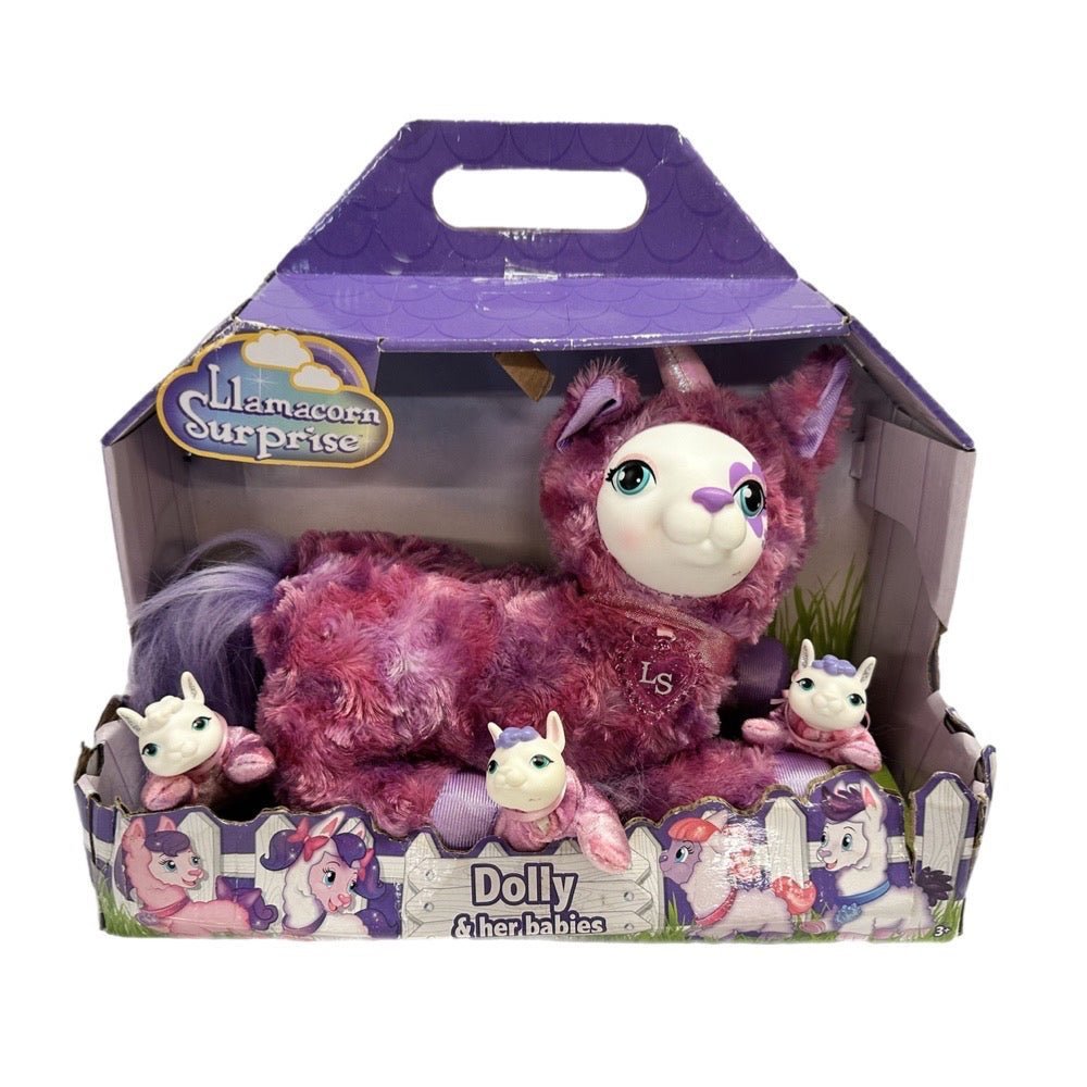 Bunny Surprise White Purple Mama and 3 Babies Plush Stuffed