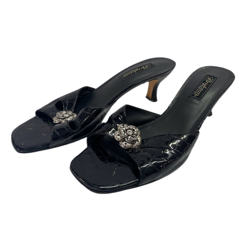 Brighton Tiera black jeweled slide sandals SIZE 9 | Finer Things Resale
