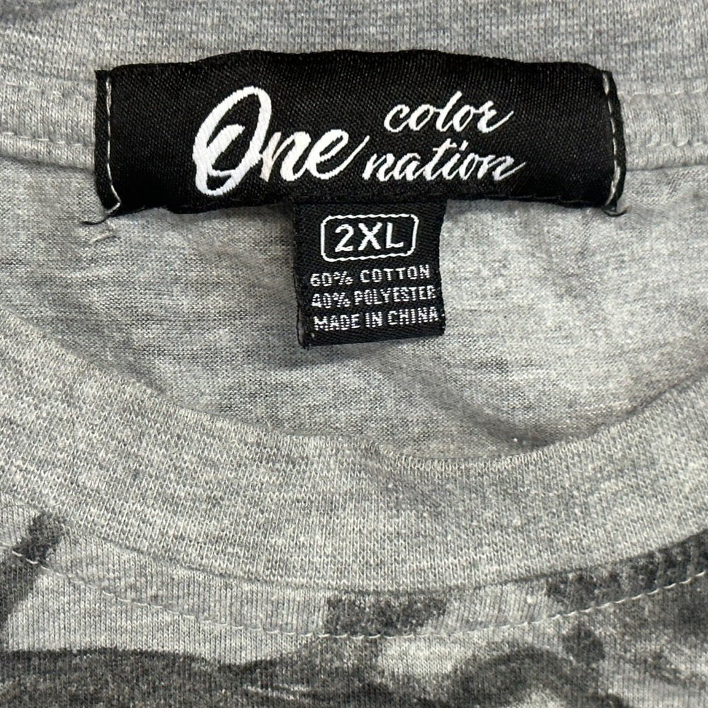 One Color Nation Fund$ short sleeve print t-shirt SIZE 2X | Finer Things Resale
