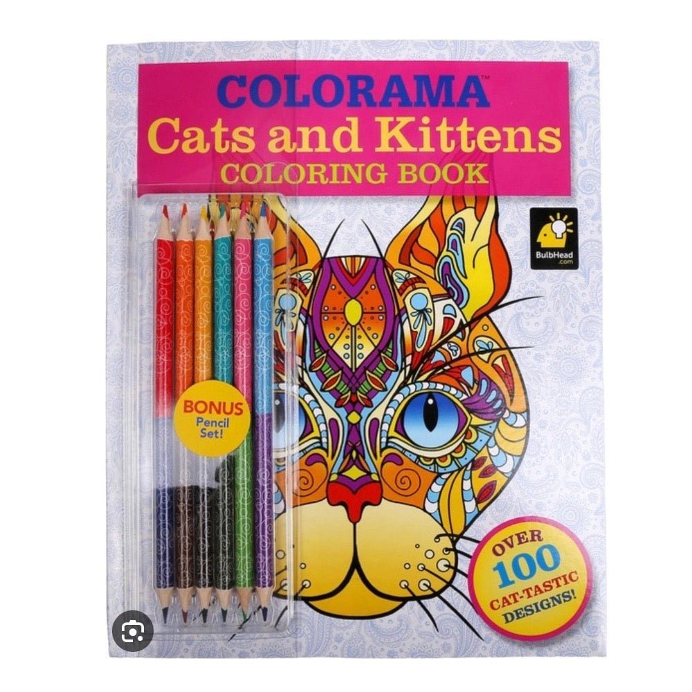 Colorama Cats Kittens Coloring Book with bonus pencil set NEW AS SEEN ON TV! | Finer Things Resale