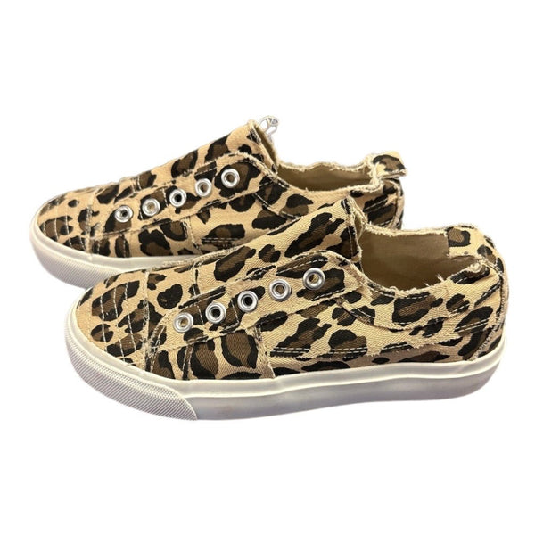 Corkys Babalu Leopard Slip On Sneaker Shoes GIRLS SIZE 13 | Finer Things Resale