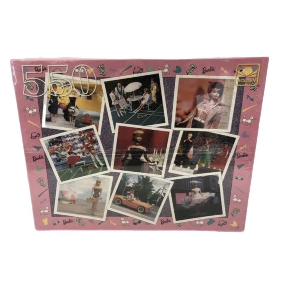 Golden 550pc puzzle double package Barbie Collage Assorted Dolls NEW! VINTAGE! | Finer Things Resale