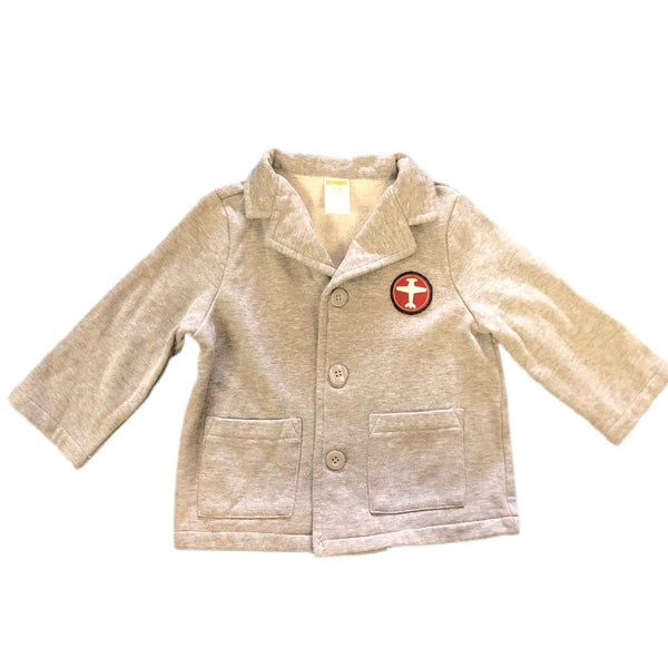 Gymboree Airplane Patch Knit Jacket SIZE 2T/3T | Finer Things Resale