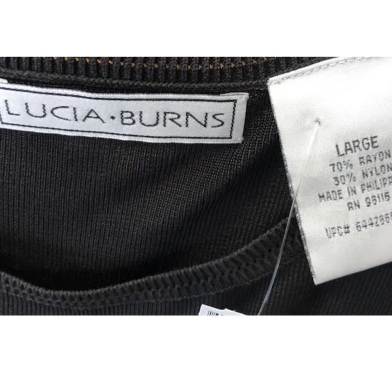 Lucia Burns pineapple bling sleeveless sweater SIZE LARGE | Finer Things Resale