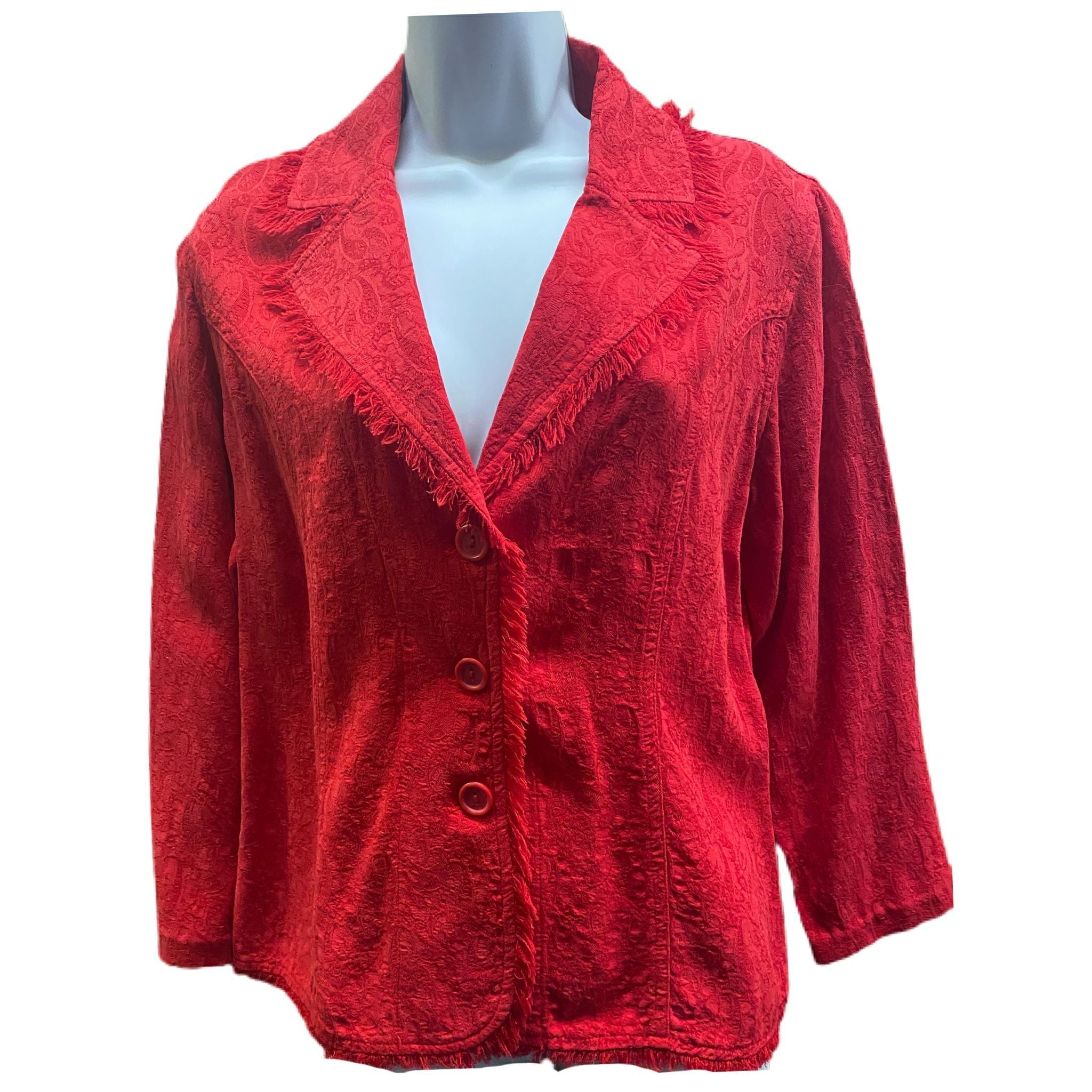 Tianello Penelope Jacquard long sleeve jacket shirt SIZE MEDIUM | Finer Things Resale