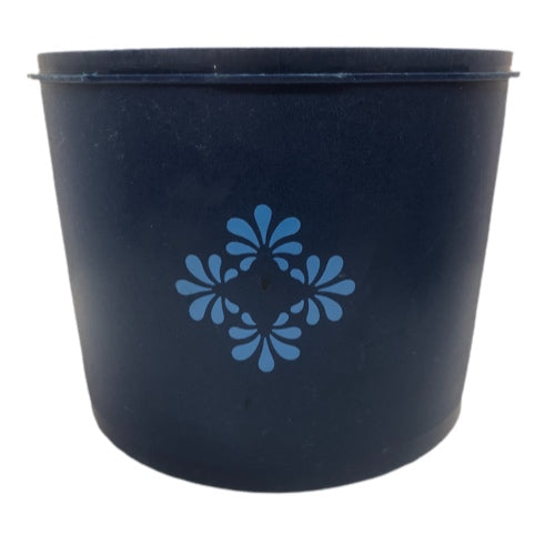 Vintage Tupperware Servalier  navy blue cannister replacement - no lid #1626-3 | Finer Things Resale