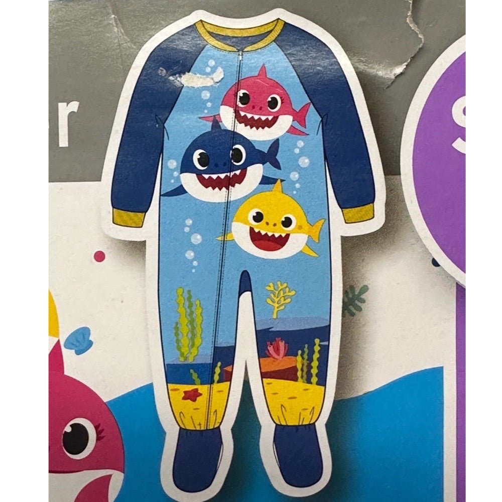 Pinkfong Baby Shark footed fleece slipper SIZE 12 MONTHS BRAND NEW! | Finer Things Resale