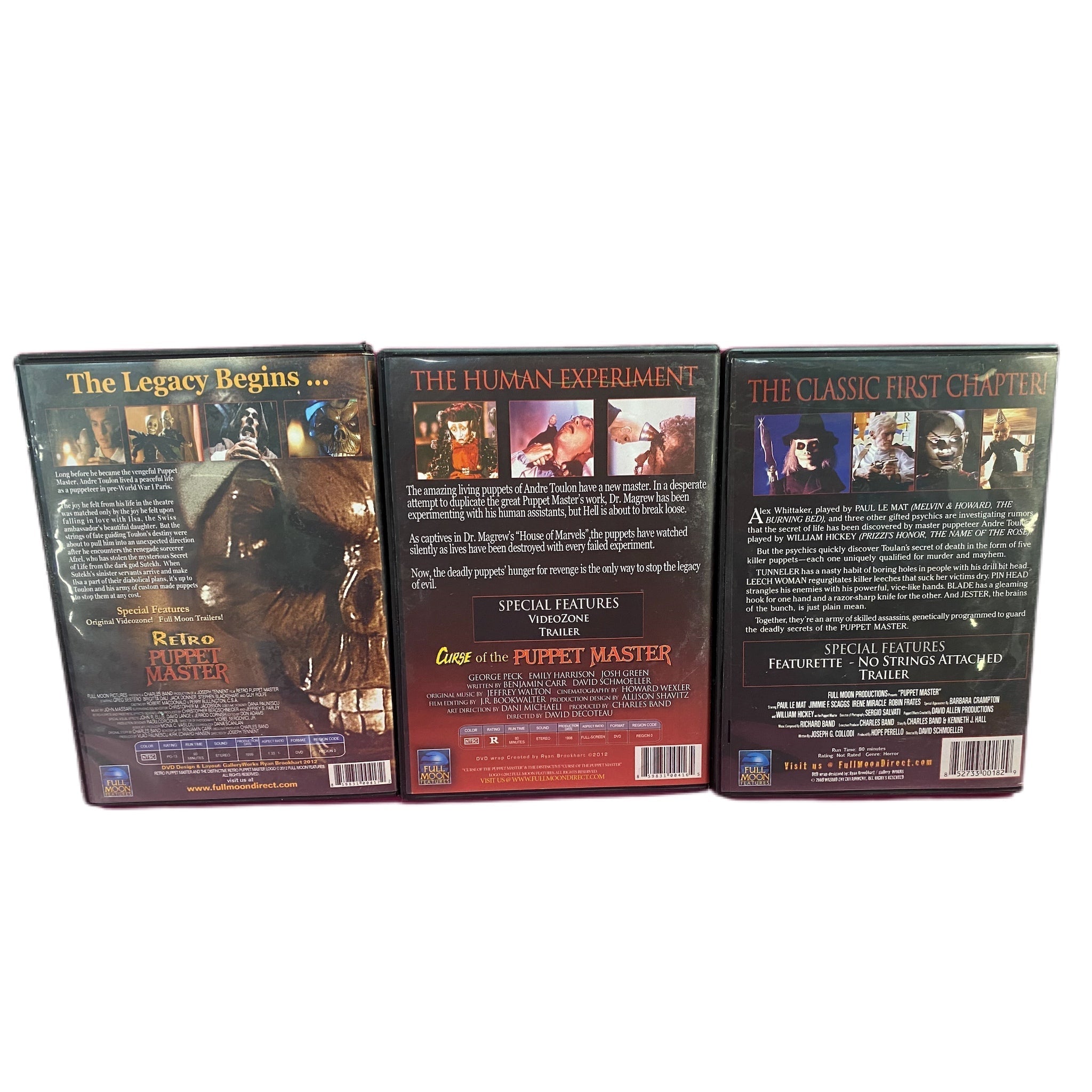 Puppet Master-Curse of the Puppet Master-Retro Puppet Master 3pc DVD set | Finer Things Resale