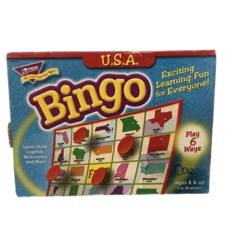 USA Bingo game Learn state capitals, nicknames. + more HOMESCHOOL | Finer Things Resale