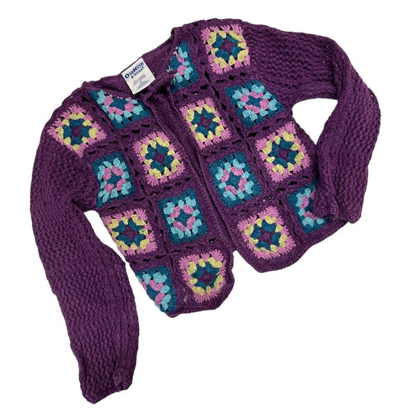 Osh Kosh B'gosh crochet granny squares cardigan sweater SIZE 4T VINTAGE | Finer Things Resale