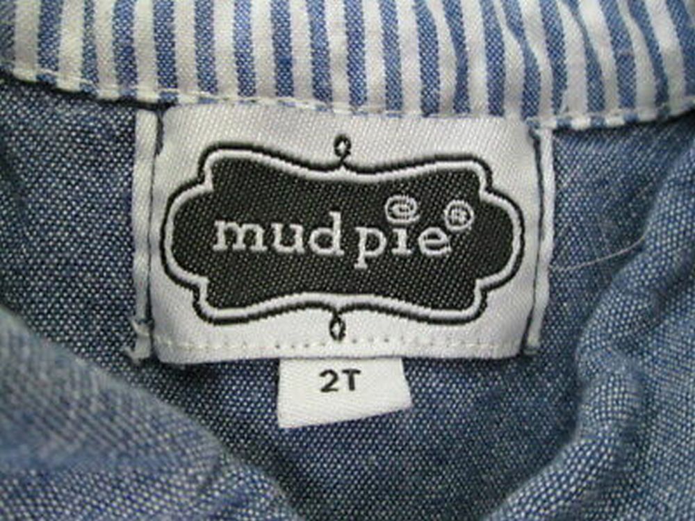 Mud Pie short sleeve button front shirt SIZE 2T | Finer Things Resale