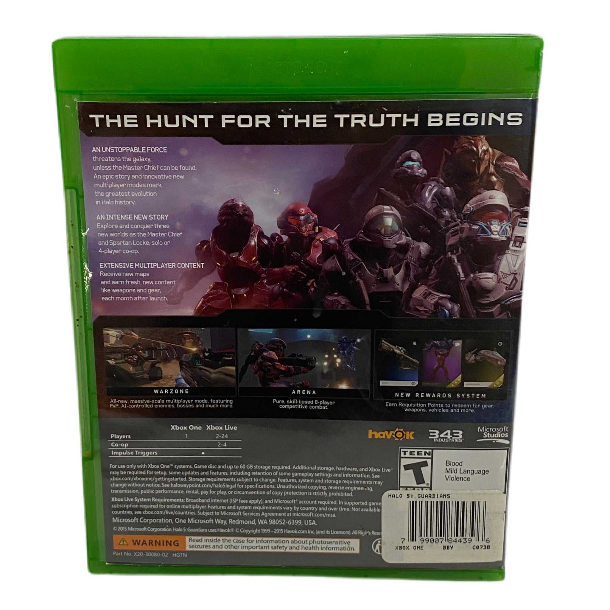 Xbox One  Halo 5: Guardians game Microsoft 2015 Rated T | Finer Things Resale