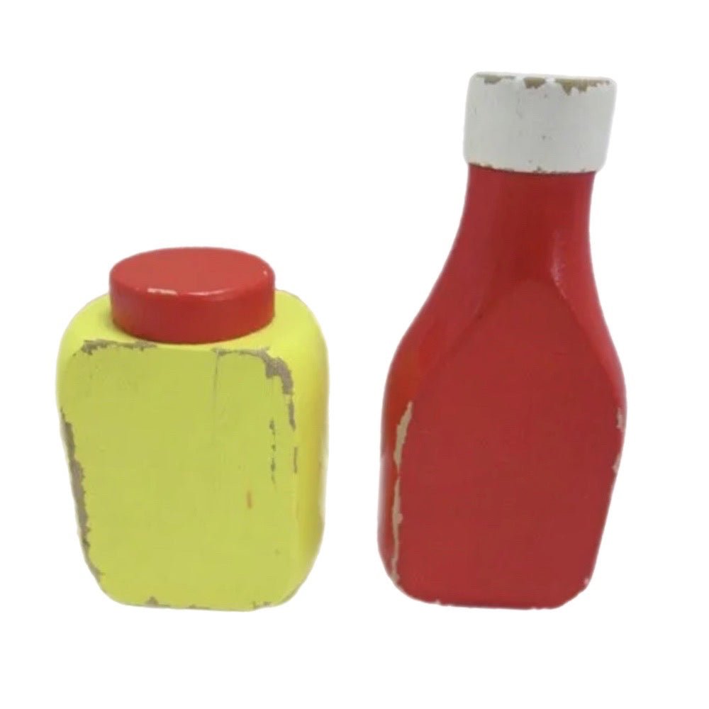 Melissa & Doug Pantry Products Deli Mustard & Tomato Ketchup wooden replacement | Finer Things Resale