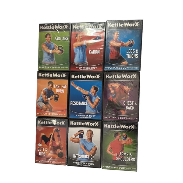 KettleWorx Kettlebell Fitness Exerise Workout DVDs   Lot of 9! | Finer Things Resale