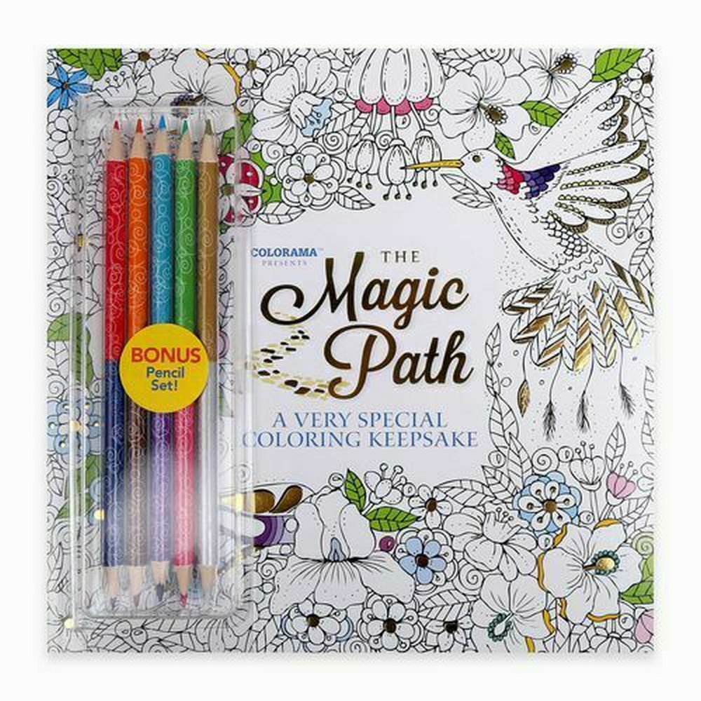 Colorama The Magic Path Adult Coloring Book with bonus pencil set