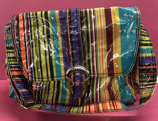 Kalencom laminated messenger diaper bag | Finer Things Resale