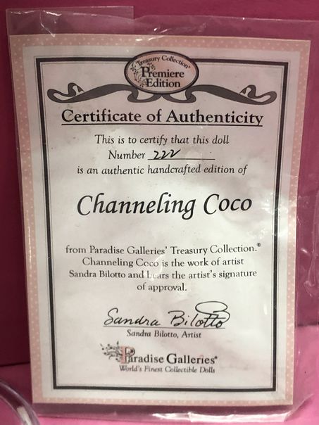 Paradise Galleries Treasury Collection Channeling Coco doll by Sandra Bilotto | Finer Things Resale