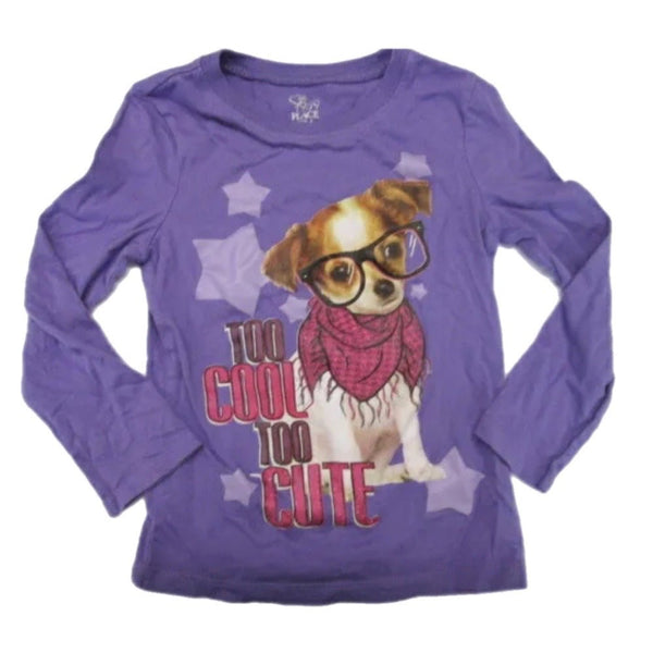 The Childrens Place "Too Cool Too Cute" long sleeve print t-shirt SIZE 4 | Finer Things Resale