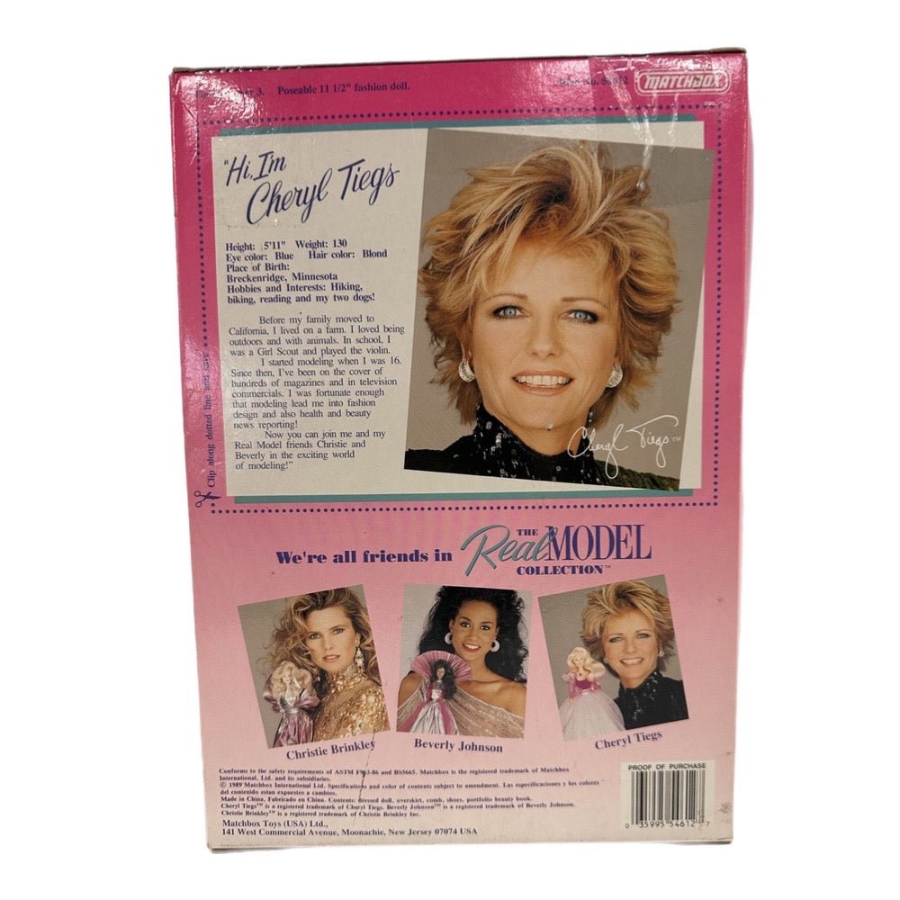The Real Model Collection Cheryl Tiegs doll Matchbox NIB VINTAGE 1989 54612 | Finer Things Resale
